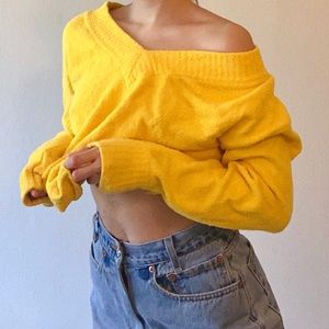 Vneck Yellow Sweater